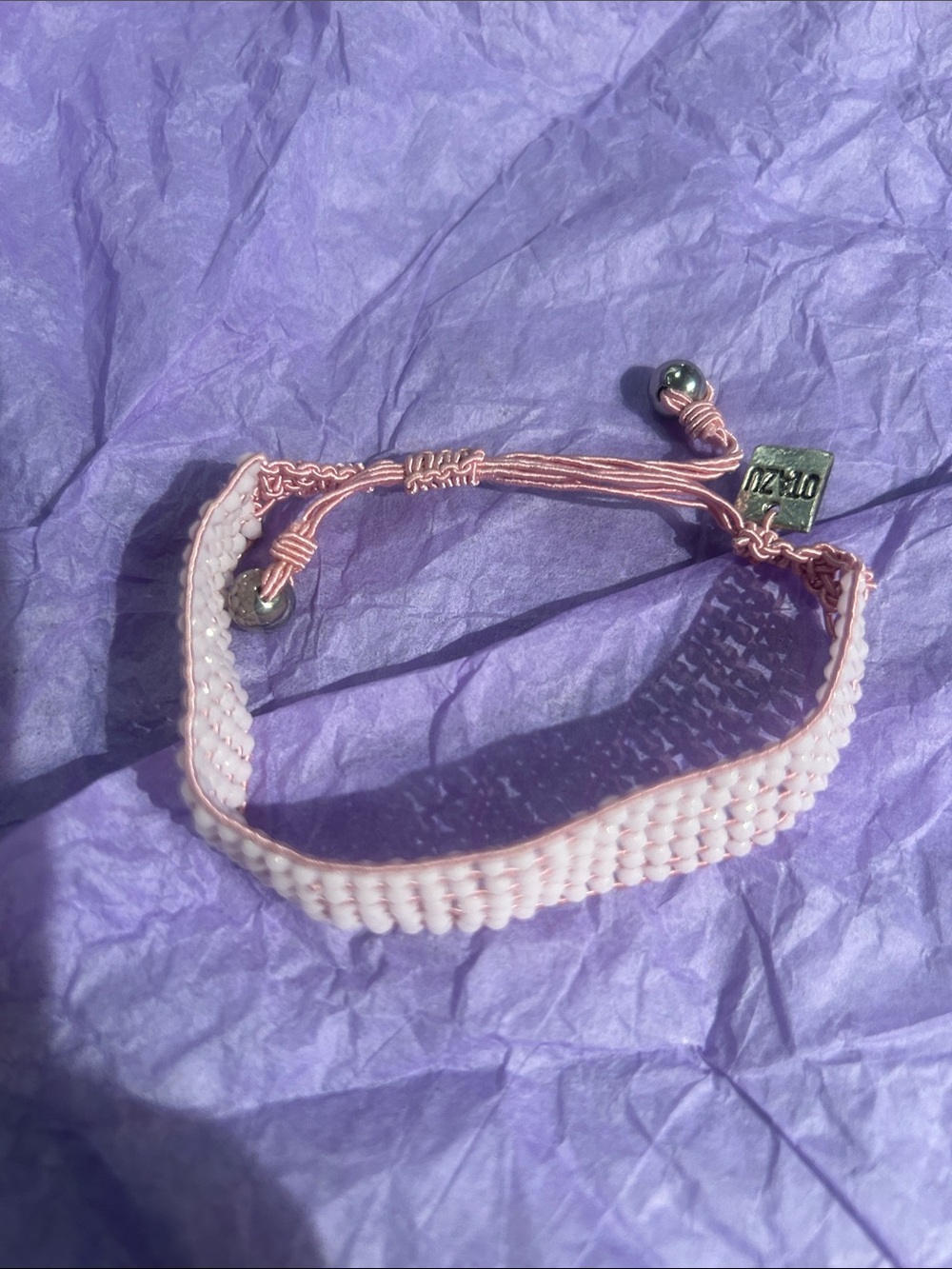 Rodrigo otazu Handwoven Pink Beaded Adjustable Bracelet brand new.